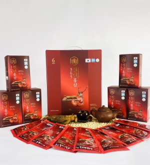 Nước Hồng Sâm Linh Chi Nhung Hươu Hansusam 365 Hộp 60 Gói