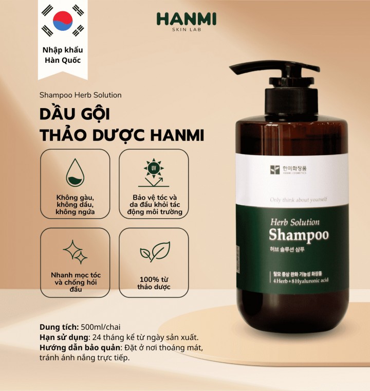 DẦU GỘI THẢO DƯỢC HANMI 8 TRONG 1 DETOX TÓC